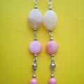 114thAventurine, pearl, coral. - Earrings - beadwork