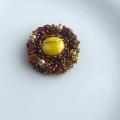 Yellow - Brown - Brooches - beadwork