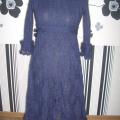 dress leaflet (Blue) - Dresses - knitwork