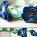 evening blue - Necklaces - felting
