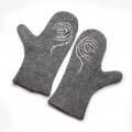 Felt flower gloves - Gloves & mittens - felting