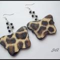 Earrings " leopard butterfly " - Earrings - beadwork