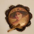 Brooch " Romance " - Decoupage - making