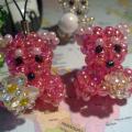Love teddy bear - Other pendants - beadwork
