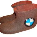 BMW aficionado felted - Shoes & slippers - felting