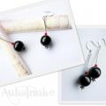 Agate bubbles - Earrings - beadwork