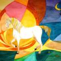Margaspalvis horse * - Watercolor - drawing