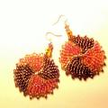 lilac sukuriukai - Earrings - beadwork