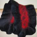 Black collection - Red - Scarves & shawls - felting