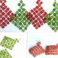 colored diamonds - Earrings - beadwork