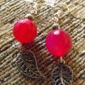 Lingonberry - Earrings - beadwork