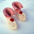 " Two Hearts warmth " - Shoes & slippers - felting