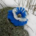 Blue fantasy - Brooches - felting