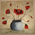 Red poppies SOLD - Acrylic painting - drawing