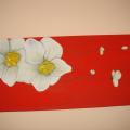 White flowers SOLD - Acrylic painting - drawing