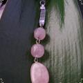 Quartz pink - Other pendants - beadwork