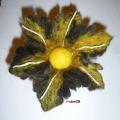 yellow - Flowers - felting