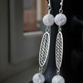 White paradise - Earrings - beadwork