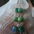 Green Sea - Earrings - beadwork