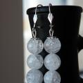 Mountain snow - Earrings - beadwork