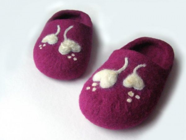 Felt tapkės Valentine's Day - Shoes & slippers