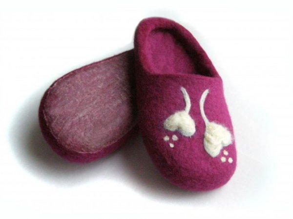 Felt tapkės Valentine's Day 2