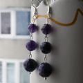 Amethyst variation - Earrings - beadwork