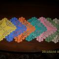 Multi-colored snowflakes - Tablecloths & napkins - needlework