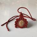 Pendants " Red fantasy " - Leather articles - making