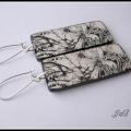 painted flowers - Earrings - beadwork