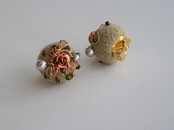 Earrings - clips " Nostalgia " 2