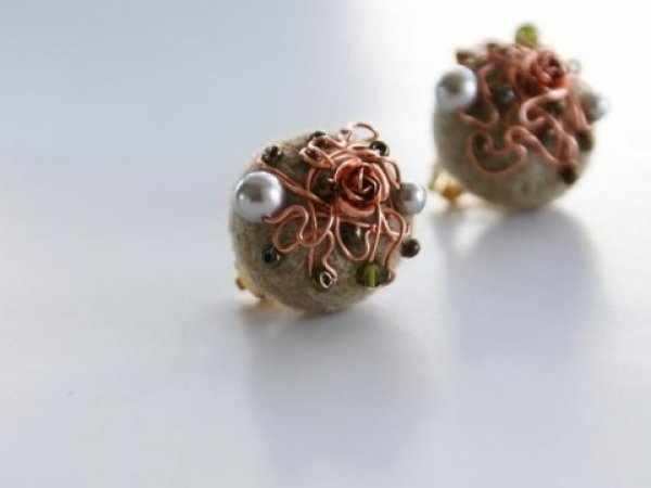 Earrings - clips " Nostalgia " 3