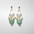 Pretty silver earrings - Earrings - beadwork