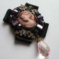 Lilac cameo - Brooches - beadwork