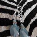 Blue cloud - Earrings - beadwork