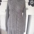 dress plaits Sea (gray) - Dresses - knitwork