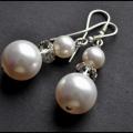 Earrings with pearls - Earrings - beadwork