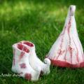 Christmas gnome shoes - Shoes & slippers - felting