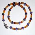 Beads of carnelian - Necklace - beadwork