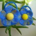 Blueberry meadow - Hair accessories - felting