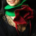 Scarf - Flower - Scarves & shawls - felting