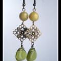 Mossy autumn - Earrings - beadwork
