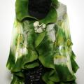 green - Wraps & cloaks - felting