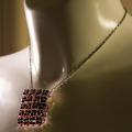 pendant, glass beads - Neck pendants - beadwork
