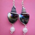 161st Glass with crystal. - Earrings - beadwork