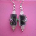 162, respectively.Glass, onyx - Earrings - beadwork