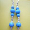 164th Stabilized turquoise - Earrings - beadwork