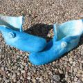 Turquoise felted - Shoes & slippers - felting