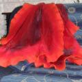 Flaming or poppy - Wraps & cloaks - felting