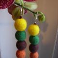 I look forward to summer - Earrings - felting